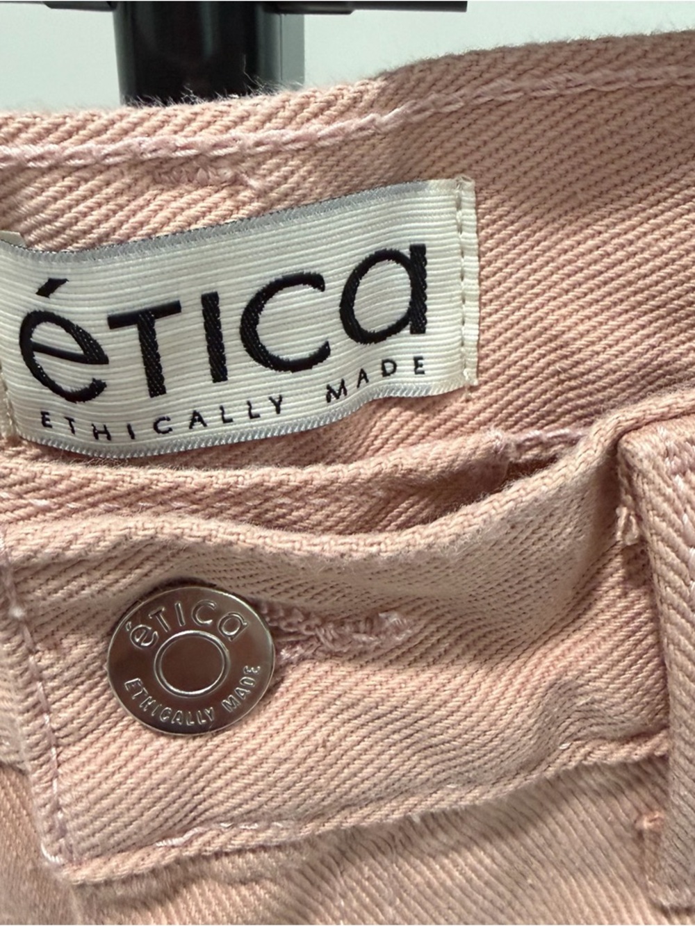 Etica- Wide Leg High-Rise Jeans in Blush Pink - Picture 5 of 6